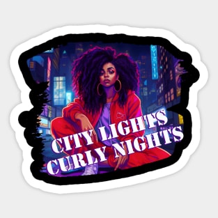 City Lights, Curly Nights Sticker